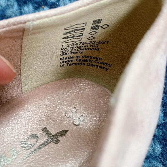 🌸 TAMARIS BLUSH FAUX SUEDE HEELED PUMPS! - Picture 7 of 9